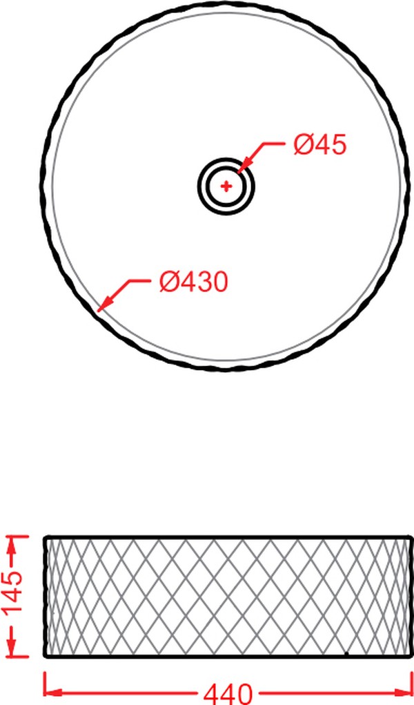 Рукомойник ArtCeram Rombo OSL009 platino, 44 см