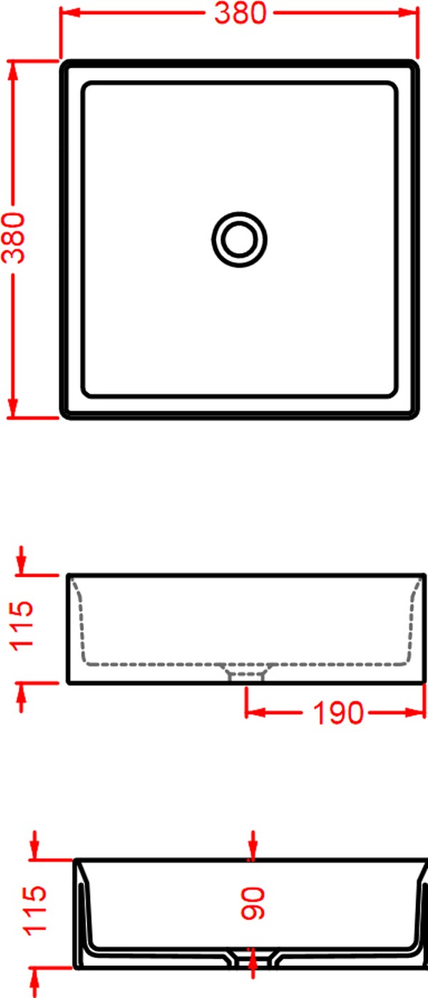 Рукомойник ArtCeram Scalino SCL001 38 см