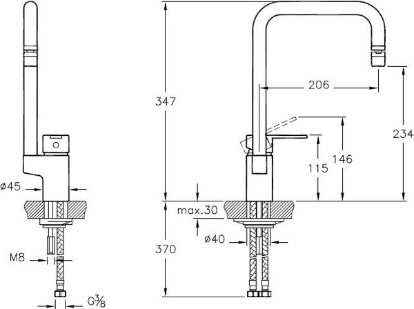 Комплект Мойка кухонная Seaman Eco Roma SMR-5050A с клапан-автоматом + Смеситель VitrA Single sink mixer A42388EXP для кухонной мойки