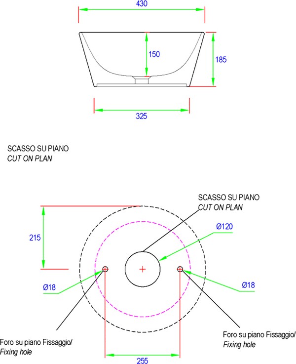 Рукомойник ArtCeram Wire WIL001 43 см