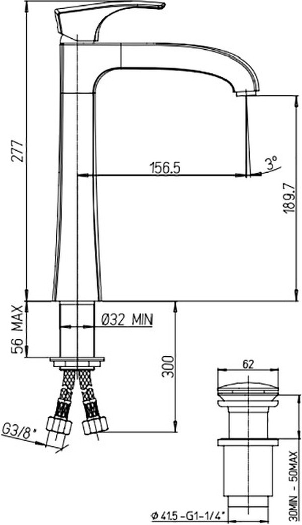 Смеситель Paini Lady 89CR211LLLSSR для раковины