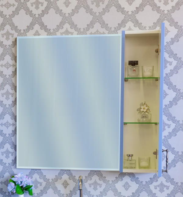 Зеркало-шкаф Sanflor Глория 65 R, голубой