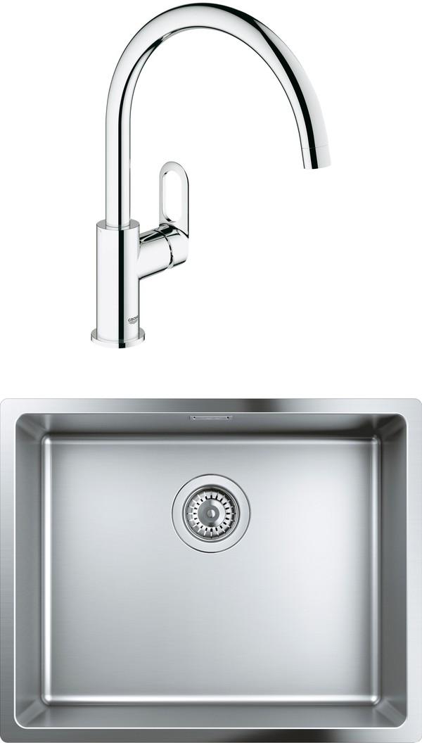 Комплект Мойка кухонная Grohe K700U 31574SD0 + Смеситель Grohe BauLoop 31368000 для кухонной мойки