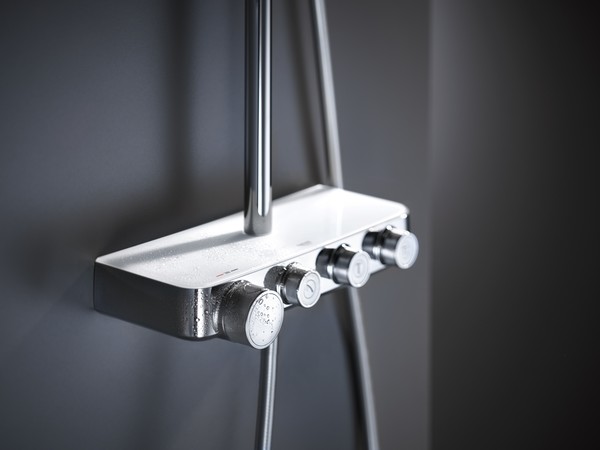 Душевая стойка Grohe Euphoria SmartControl 310 Duo 26507LS0 белая луна, с термостатом