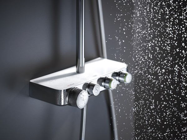 Душевая стойка Grohe Euphoria SmartControl 310 Duo 26507LS0 белая луна, с термостатом