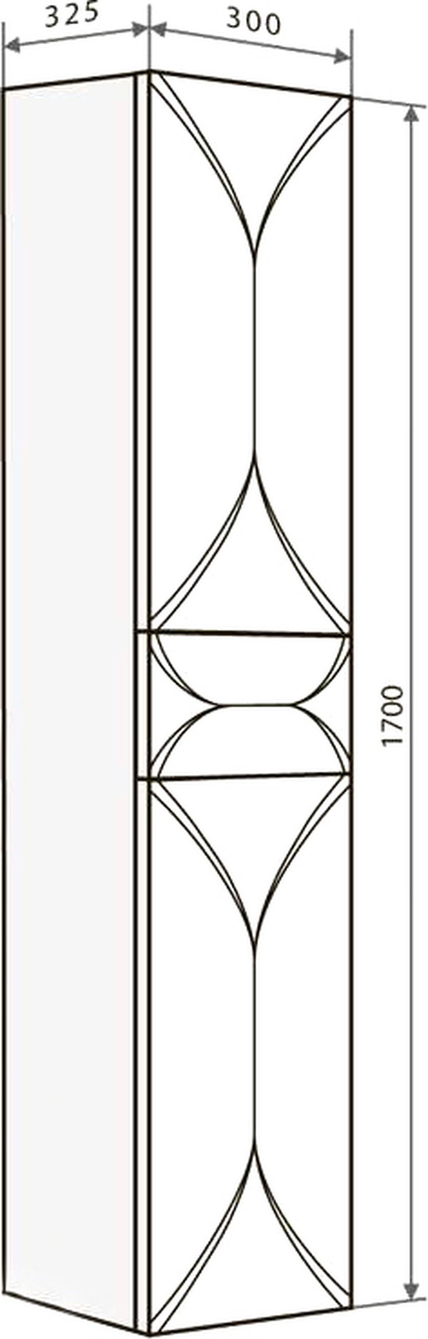 Шкаф-пенал Marka One Brio 30П White R