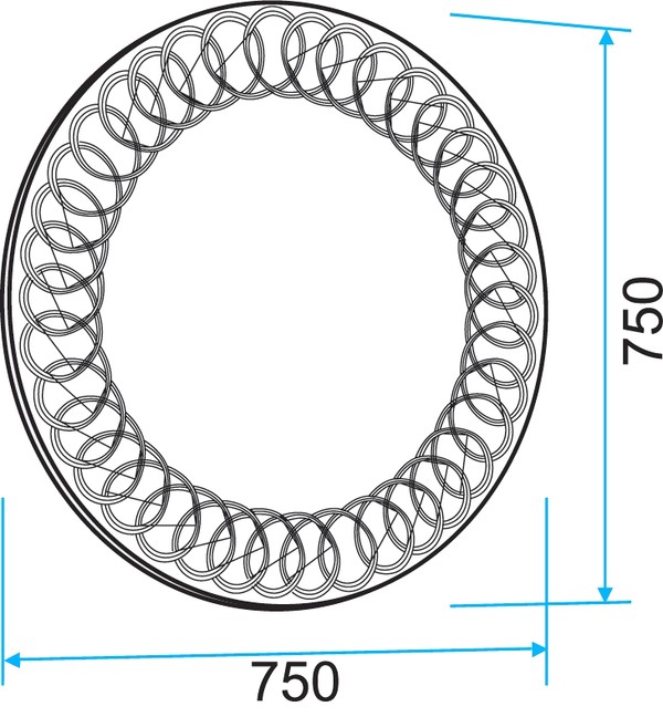 Зеркало Marka One Belle 75 Spirale Light