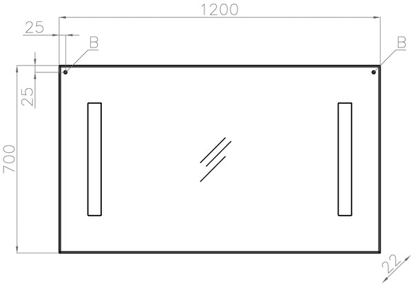 Зеркало Style Line LED 120