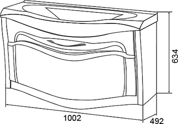 Тумба с раковиной Aima Design Sunrise 100 white