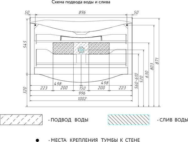 Тумба с раковиной Aima Design Sunrise 100 white