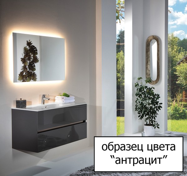 Зеркало-шкаф Armadi Art Vallessi 100 антрацит