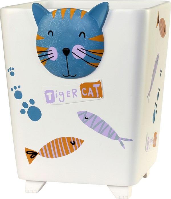 Мусорное ведро Creative Bath Kitty KTY54MULT белое, 5 л