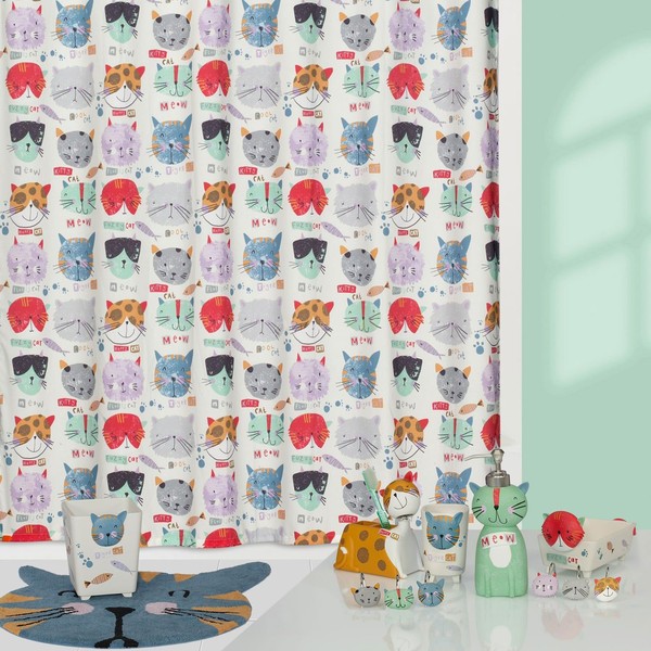 Мусорное ведро Creative Bath Kitty KTY54MULT белое, 5 л