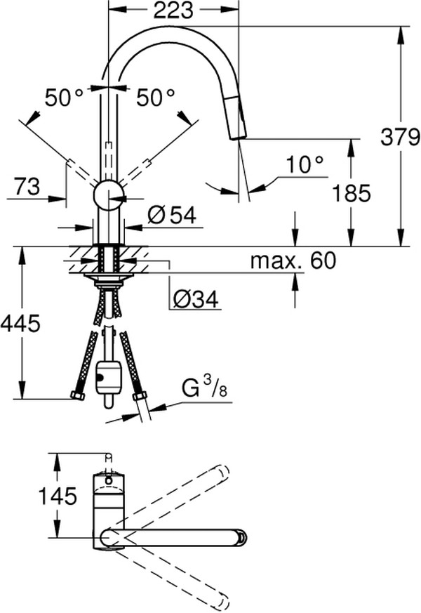 Смеситель Grohe Minta 32321002 для кухонной мойки