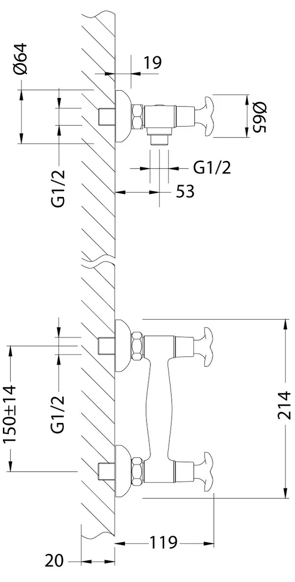 Смеситель Lemark Flora LM0103C для душа