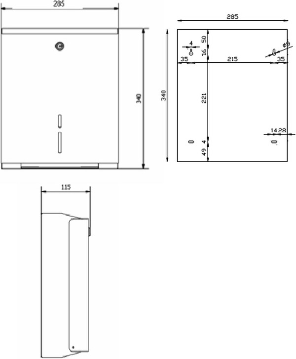 Диспенсер туалетной бумаги Nofer Industrial 05104.В