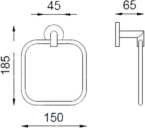 Полотенцедержатель Nofer Line 16504.B глянцевый