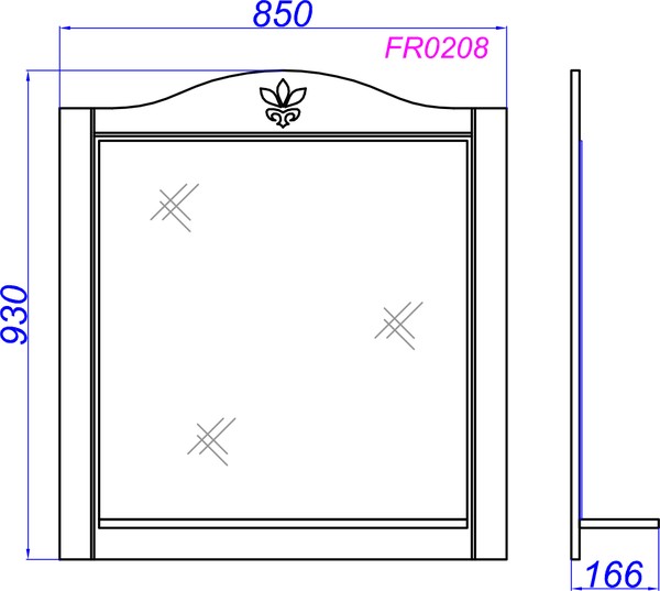 Зеркало Aqwella Franchesca 85