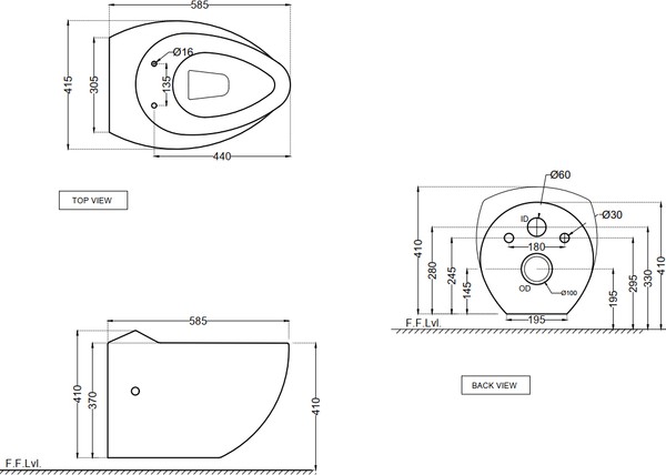 Унитаз подвесной Jaquar Fusion FSS-WHT-29951