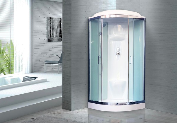 Душевая кабина Royal Bath RB 90HK6-WT-CH (белое/прозрачное) 90x90x217