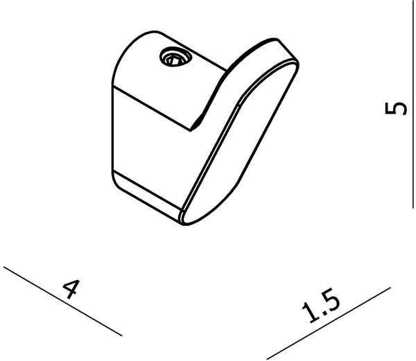 Крючок Langberger Accessories 33031A одинарный