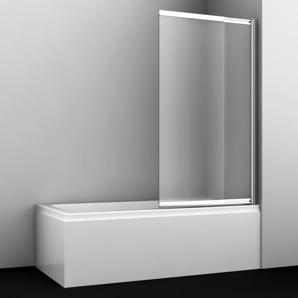 Шторка на ванну раздвижная/распашная  Wasserkraft  Main 41S02-100 Matt glass матовое стекло