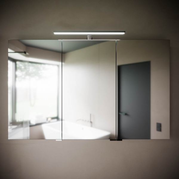Зеркальный шкаф для ванной комнаты SANCOS Hilton 1200x148х740 мм с LED подсветкой, арт. Z1200