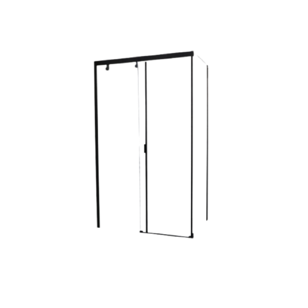 Душевой уголок прямоугольный Cerutti Spa Marbella 120B-R 120х80x190 см черный профиль стекло прозрачное