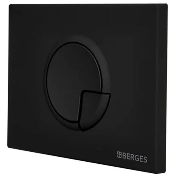 Система инсталляции для унитазов Berges Wasserhaus Novum 040225 R5 с черной кнопкой смыва Soft Touch