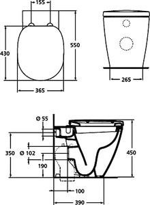 Унитаз приставной Ideal Standard Connect E803401