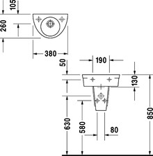 Рукомойник Duravit Starck 2 0761380000