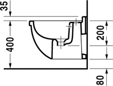 Биде подвесное Duravit Starck 3 2231150000