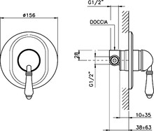 Смеситель Nicolazzi Signal 3406 CR 76 для душа