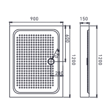 Поддон для душа Alex Baitler 120H 120x90 прямоугольный, акриловый