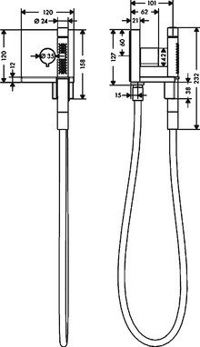 Душевой гарнитур Axor Shower Collection 10651000