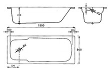 Стальная ванна BLB Atlantica B80A handles