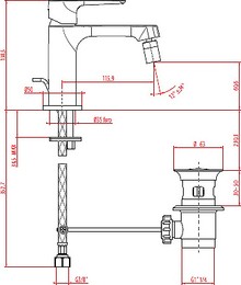 Смеситель Gattoni H2OMIX 3000 3051С0 для биде