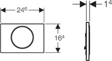 Кнопка смыва Geberit Sigma 10 115.758.KL.5 белый / хром матовый