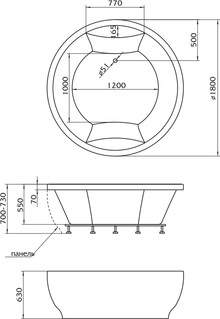 Акриловая ванна Aima Design Omega