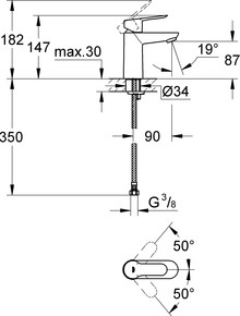 Смеситель Grohe BauEdge 23330000 для раковины