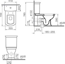 Унитаз-компакт VitrA Serenada 9722B003-7203