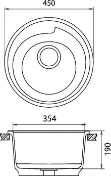 Мойка кухонная GranFest Rondo GF-R450 терракот