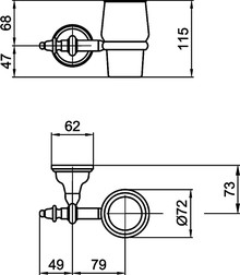 Стакан Webert Armony AM500301015 хром