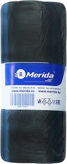 Мешки для мусора Merida Economy МЭ60 черные 60 л (1 упаковка: 50 шт)