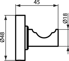 Крючок Ideal Standard IOM одинарный