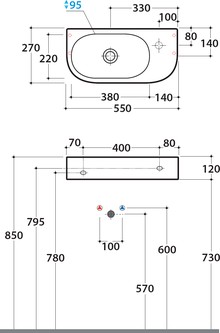 Раковина Globo Forty3 SCT55.BI*0 55 см