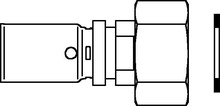 Переходник Oventrop Cofit P 16хG1/2" никелированный, с накидной гайкой