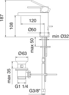 Смеситель Treemme Klab 2710.CC для раковины