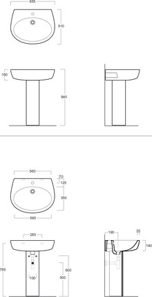 Раковина Simas LFTSpazio LFT05 65.5 см