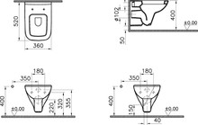 Комплект VitrA S20 9004B003-7204 кнопка хром